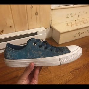 Blue reflective converse.